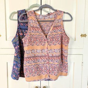 (2) Everly Sleeveless Floral Tops